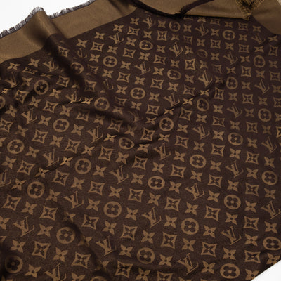 Monogram Shine Shawl Brown