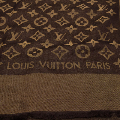 Monogram Shine Shawl Brown