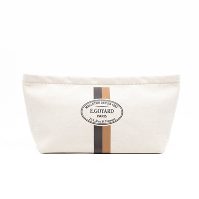 Necessaire Organizer Pouch Beige Canvas
