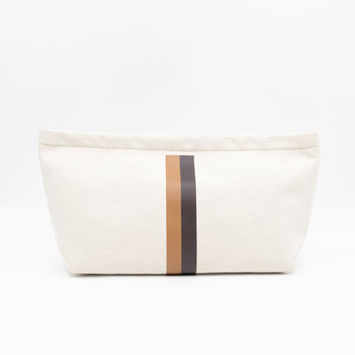 Necessaire Organizer Pouch Beige Canvas