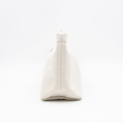 Necessaire Organizer Pouch Beige Canvas