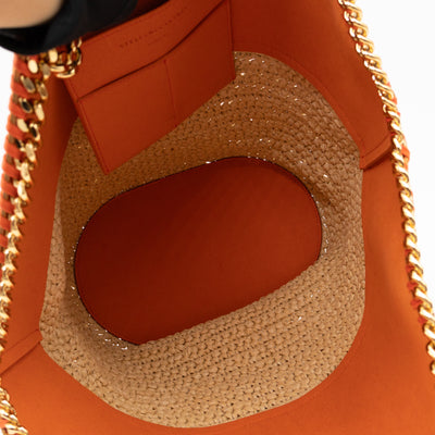 Falabella Raffia Large Tote Orange