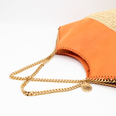 Falabella Raffia Large Tote Orange