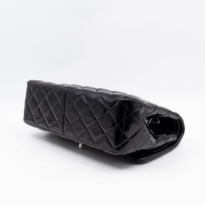 Classic Double Flap Jumbo Black Patent Leather