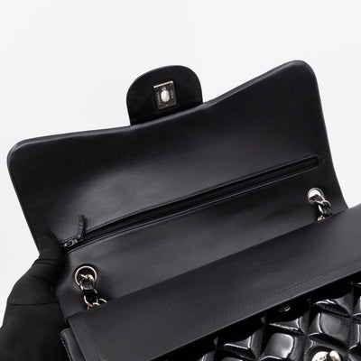 Classic Double Flap Jumbo Black Patent Leather
