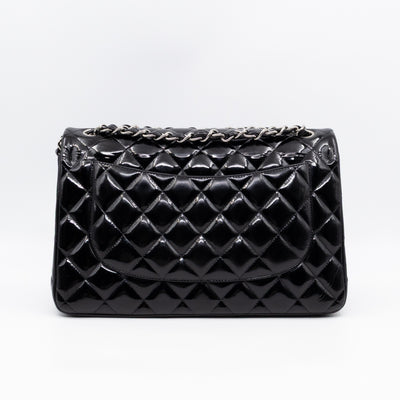 Classic Double Flap Jumbo Black Patent Leather