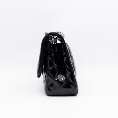 Classic Double Flap Jumbo Black Patent Leather