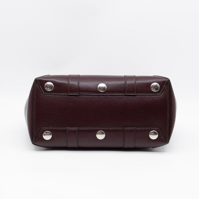 Small New Bayswater Studded Burgundy Leather