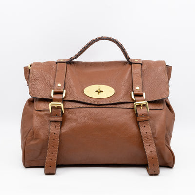 Oversized Alexa Brown Leather