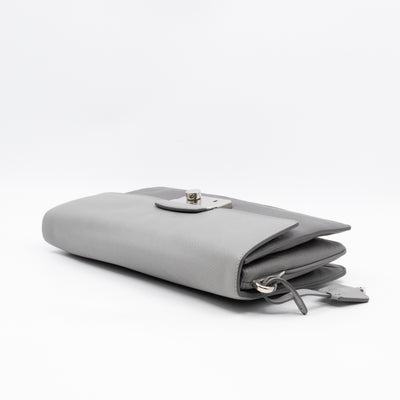 Sound Lock Shoulder Bag Marmo Soft Saffiano Leather