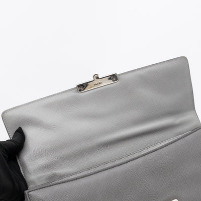 Sound Lock Shoulder Bag Marmo Soft Saffiano Leather