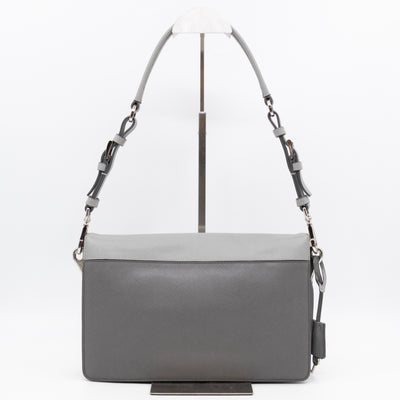 Sound Lock Shoulder Bag Marmo Soft Saffiano Leather