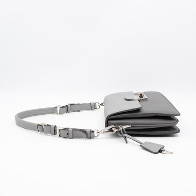 Sound Lock Shoulder Bag Marmo Soft Saffiano Leather