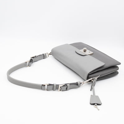 Sound Lock Shoulder Bag Marmo Soft Saffiano Leather