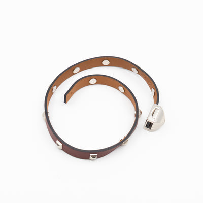 Medor Infini Cloute Double Tour Bracelet Bordeaux Leather