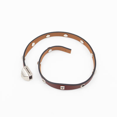 Medor Infini Cloute Double Tour Bracelet Bordeaux Leather
