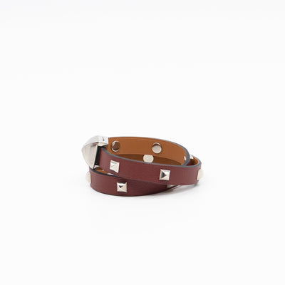 Medor Infini Cloute Double Tour Bracelet Bordeaux Leather