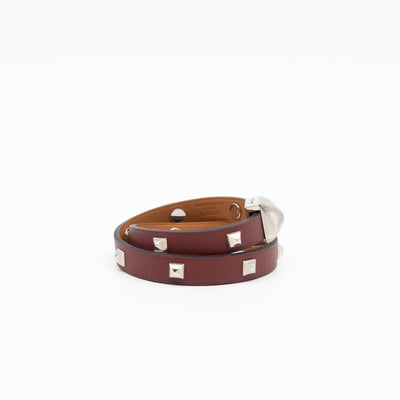 Medor Infini Cloute Double Tour Bracelet Bordeaux Leather