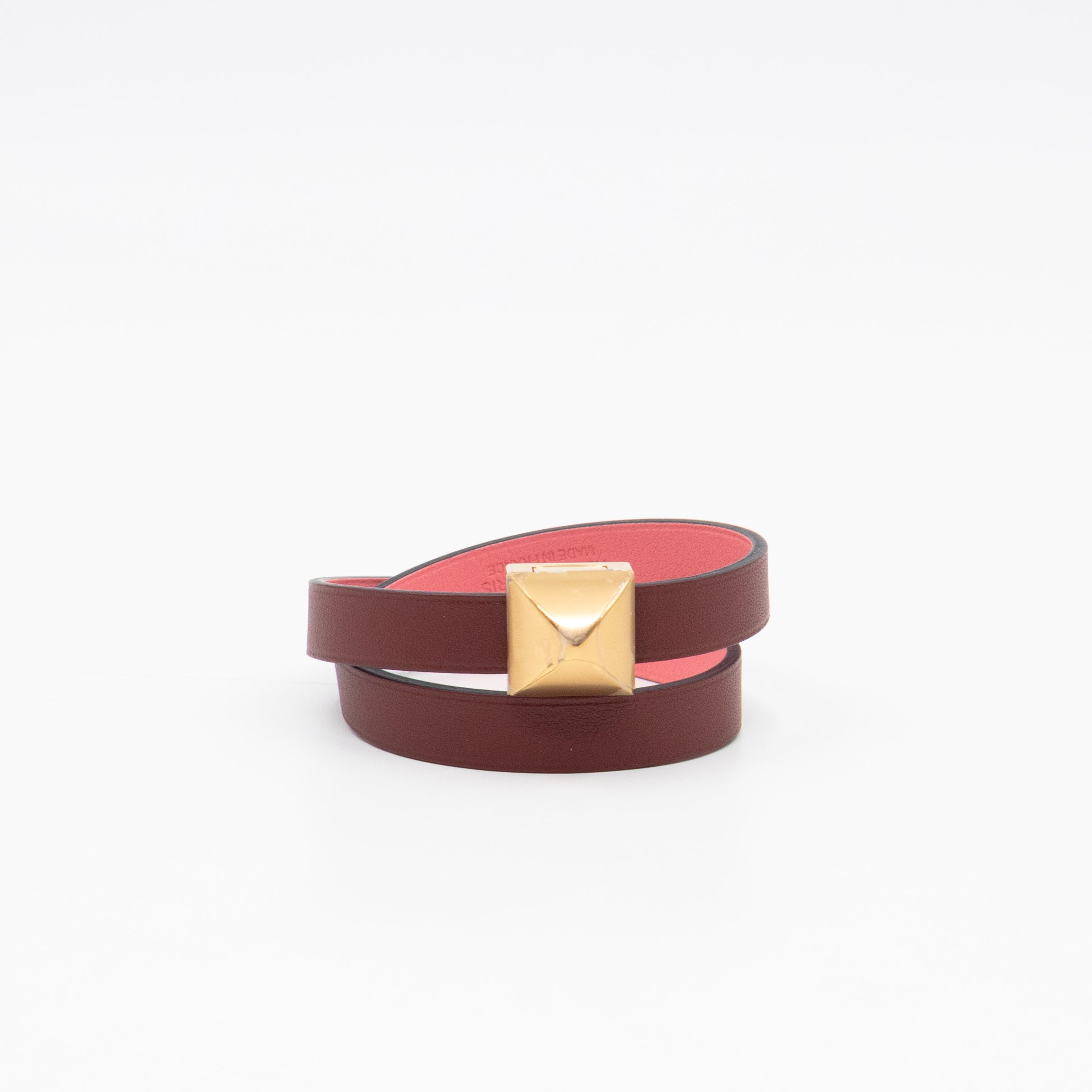 Medor Infini Double Tour Bracelet Bordeaux Leather
