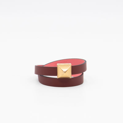 Medor Infini Double Tour Bracelet Bordeaux Leather