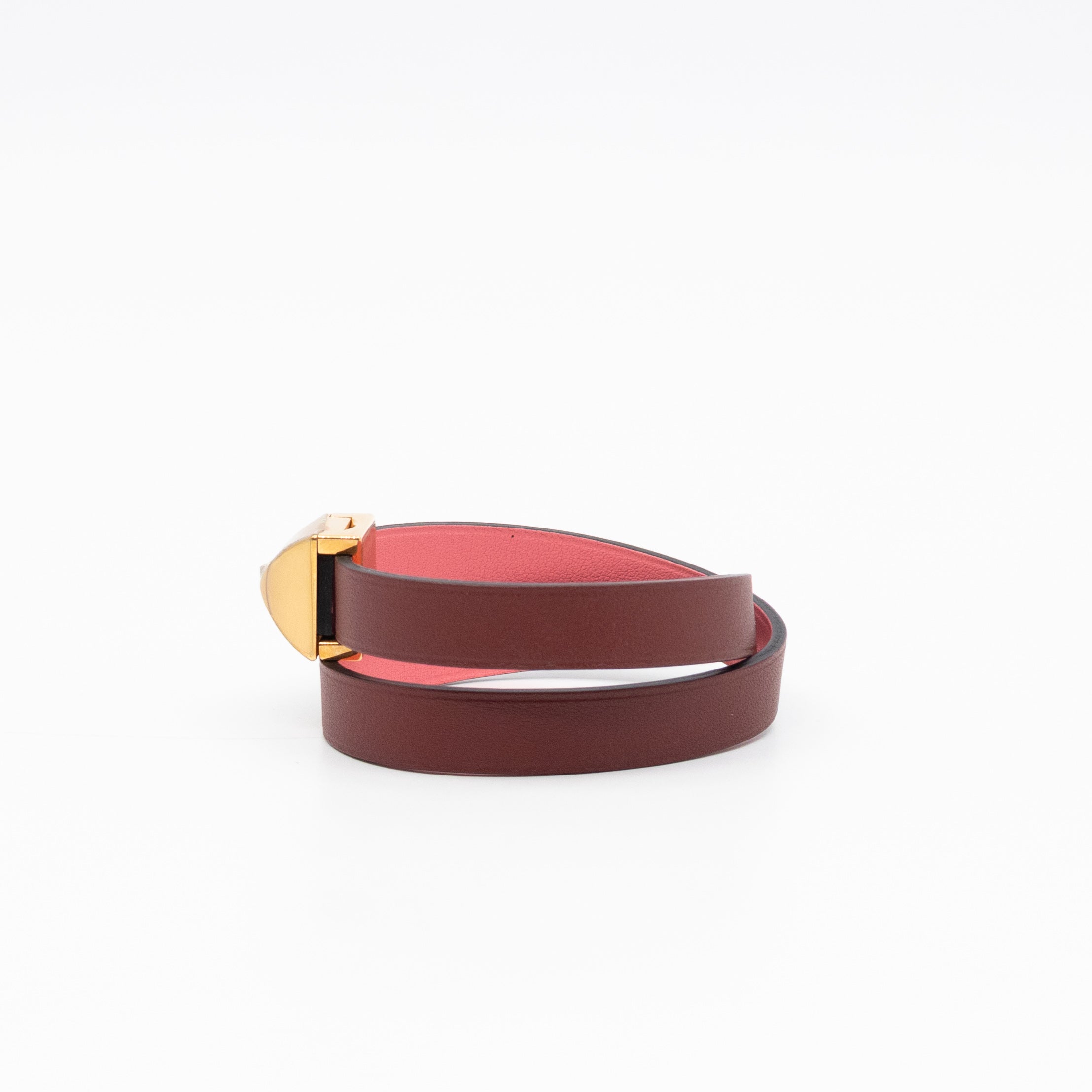 Medor Infini Double Tour Bracelet Bordeaux Leather