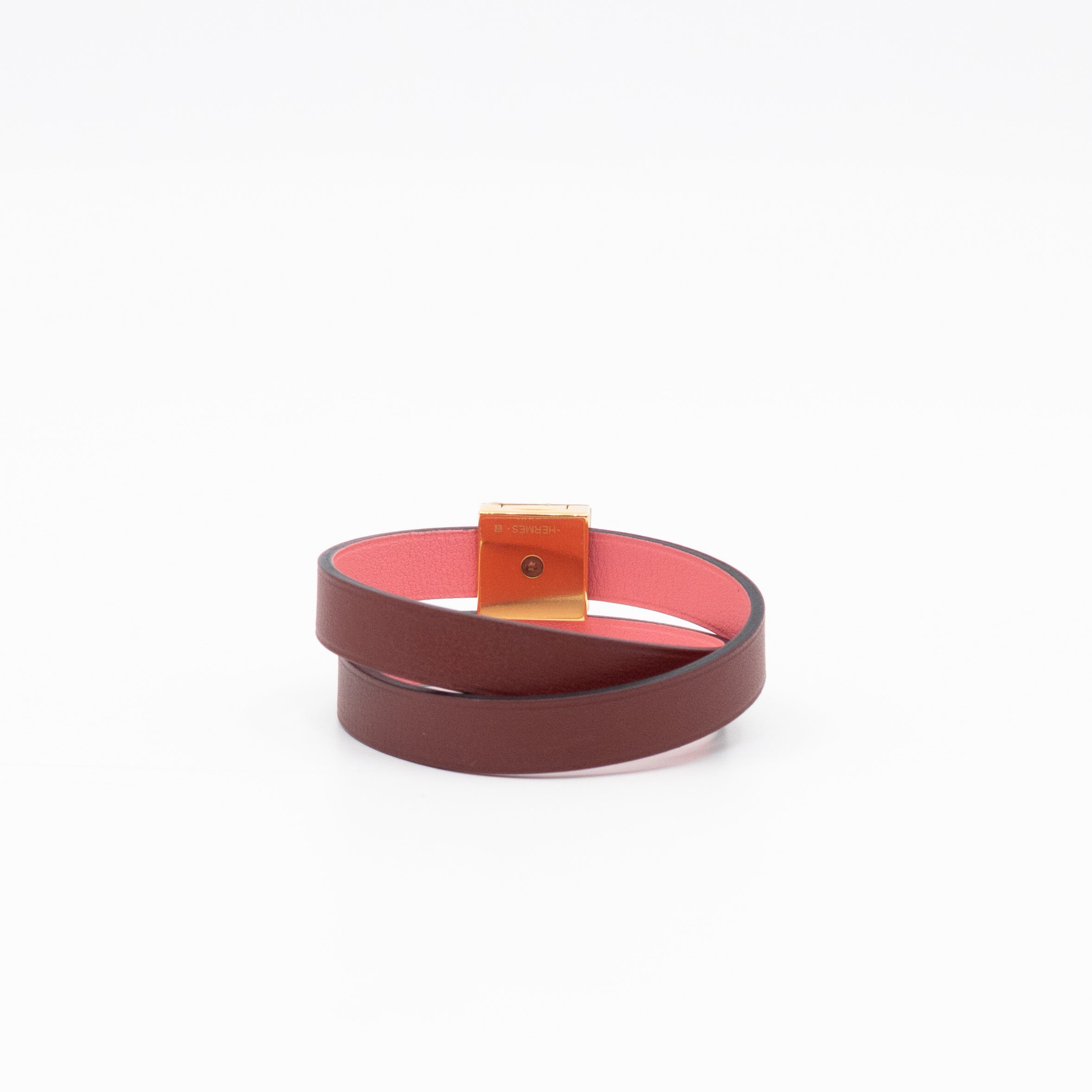 Medor Infini Double Tour Bracelet Bordeaux Leather