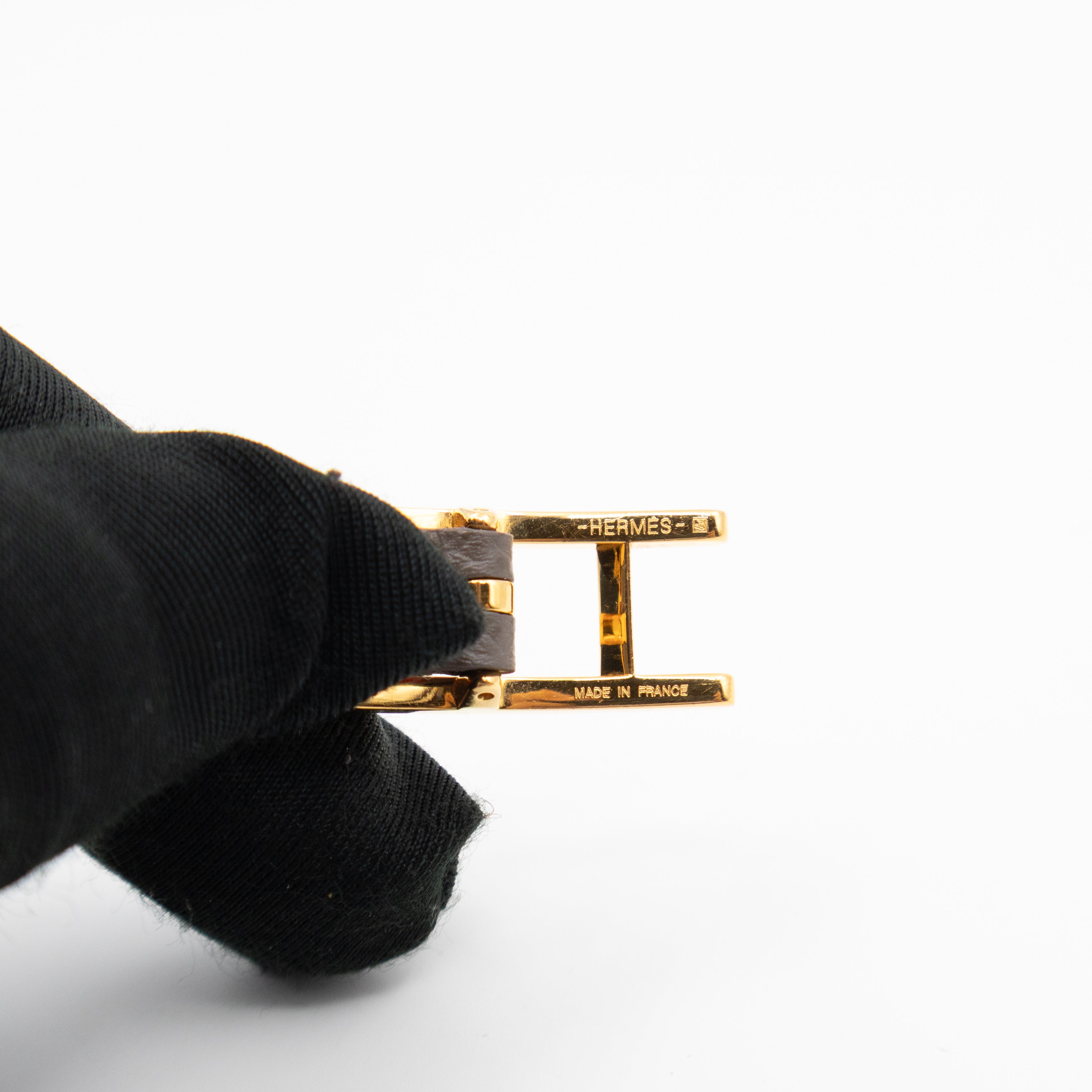 Hapi Double Tour Bracelet Etain Leather