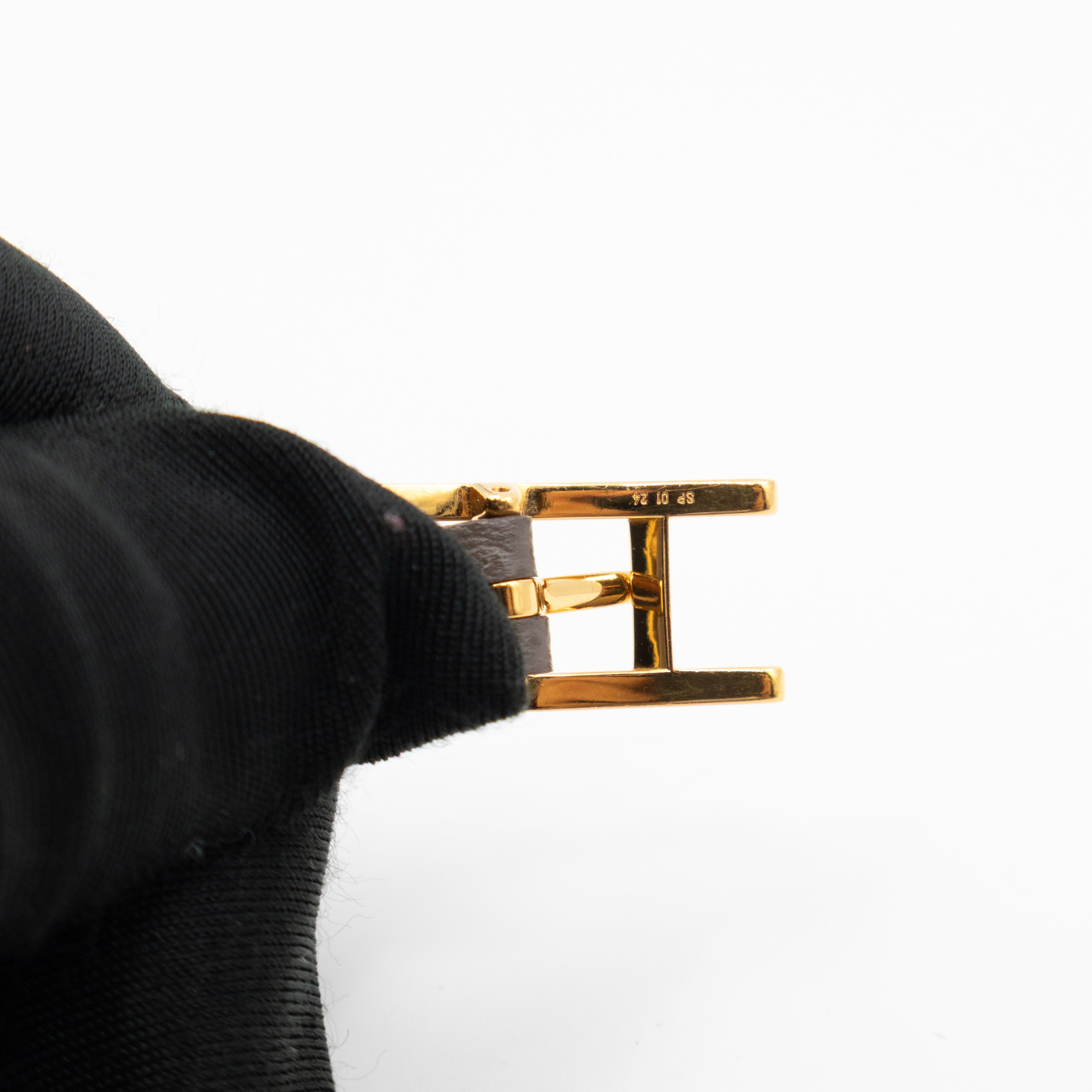 Hapi Double Tour Bracelet Etain Leather