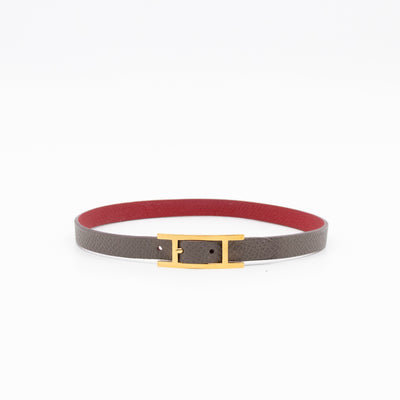 Hapi Double Tour Bracelet Etain Leather