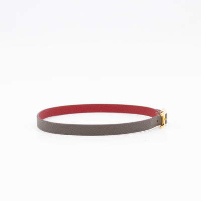 Hapi Double Tour Bracelet Etain Leather