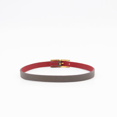 Hapi Double Tour Bracelet Etain Leather