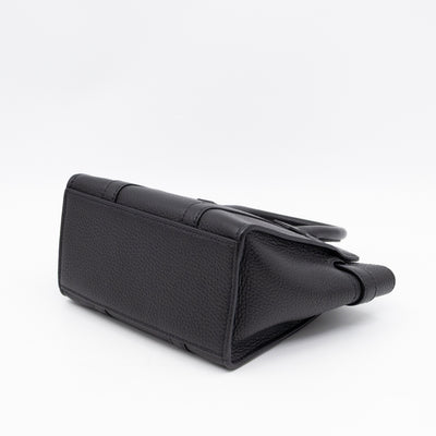 Micro Zipped Bayswater Black Leather
