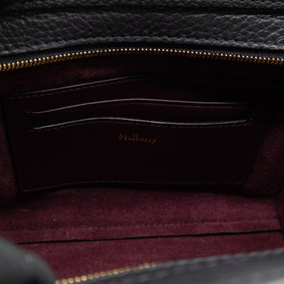 Micro Zipped Bayswater Black Leather