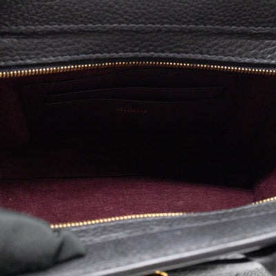 Micro Zipped Bayswater Black Leather