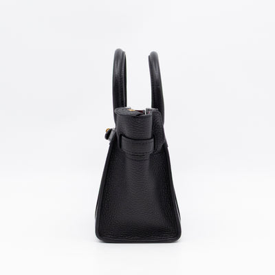 Micro Zipped Bayswater Black Leather
