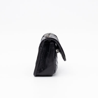 Niki Airpod Case Black Crinkled Leather