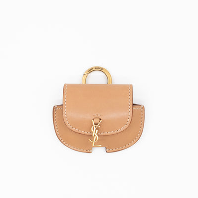 Kaia Airpods Case Brown Calfskin Leather