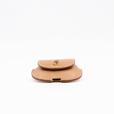 Kaia Airpods Case Brown Calfskin Leather