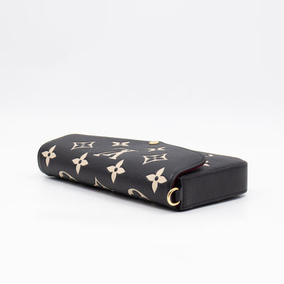 Pochette Felicie Monogram Empreinte Bicolor Black & Beige