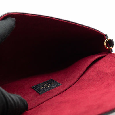 Pochette Felicie Monogram Empreinte Bicolor Black & Beige