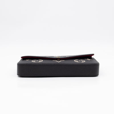 Pochette Felicie Monogram Empreinte Bicolor Black & Beige
