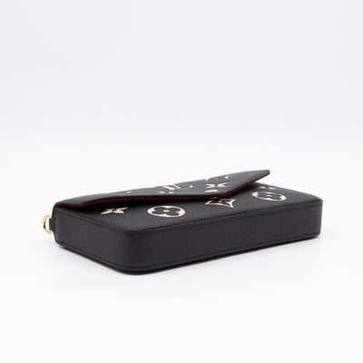 Pochette Felicie Monogram Empreinte Bicolor Black & Beige