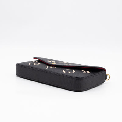 Pochette Felicie Monogram Empreinte Bicolor Black & Beige
