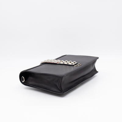 Elektra Studded Small Crossbody Bag Black Leather