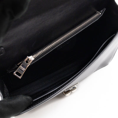 Elektra Studded Small Crossbody Bag Black Leather