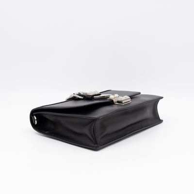 Elektra Studded Small Crossbody Bag Black Leather