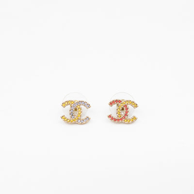 CC Crystal Earrings Gold