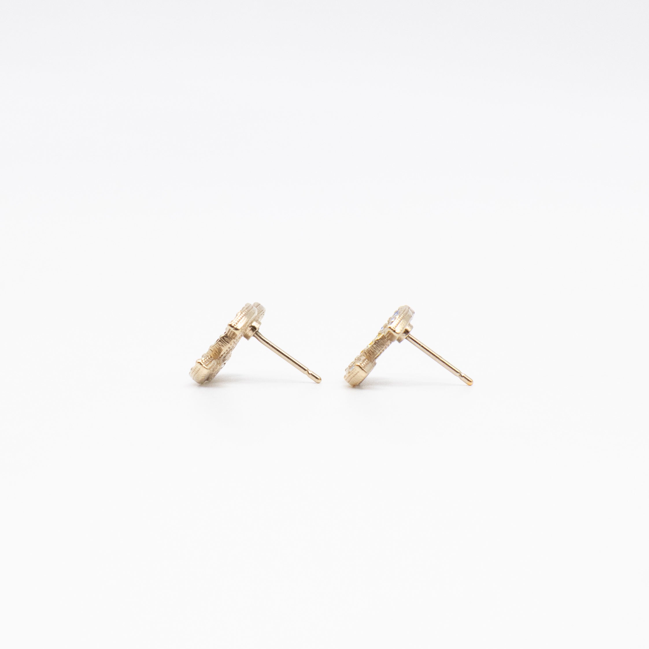CC Crystal Earrings Gold