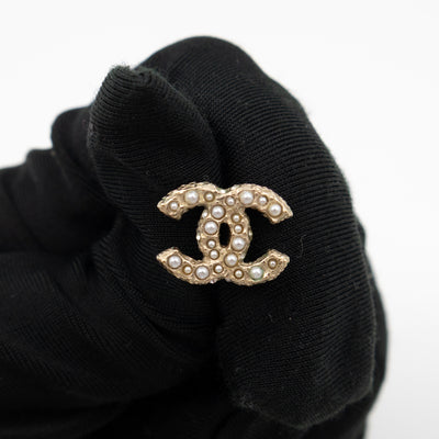 CC Pearls Earrings Gold