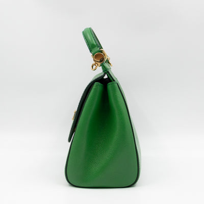 Sicily Medium Green Dauphine Leather